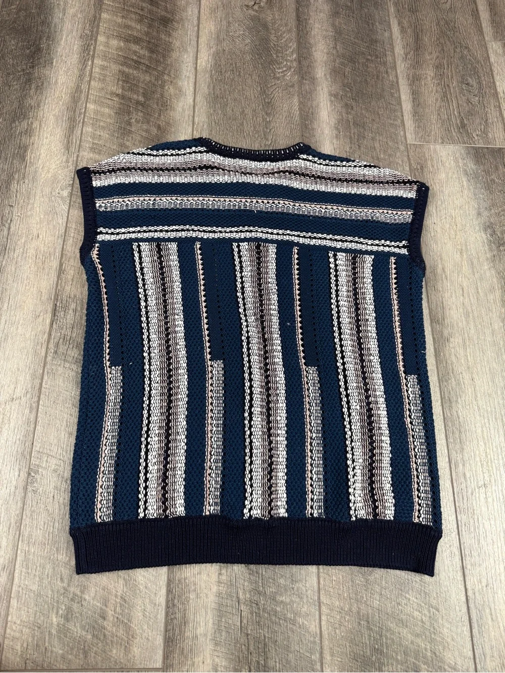 Tory Burch Navy Stripe Knit Sweater